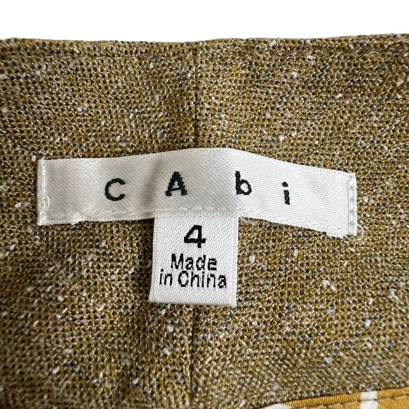 Cabi Womens Tan Spotted Mid Rise Wide‎ Leg Dress Pants 4 Style 377 - Picture 9 of 10